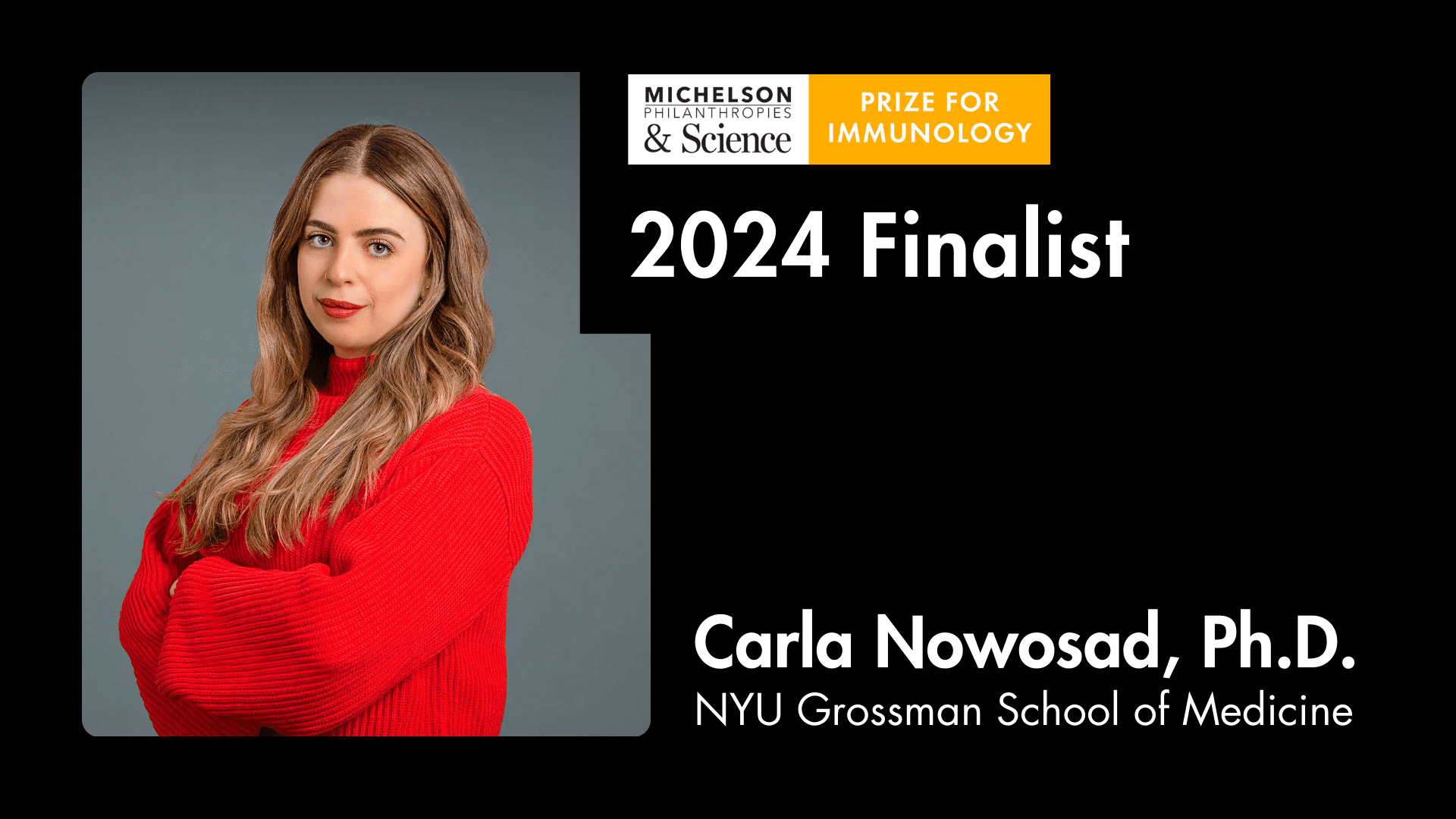 Michelson Prize Finalist Dr. Carla Nowosad’s Research Explores How Bacteria and Antibodies Coexist in the Gut